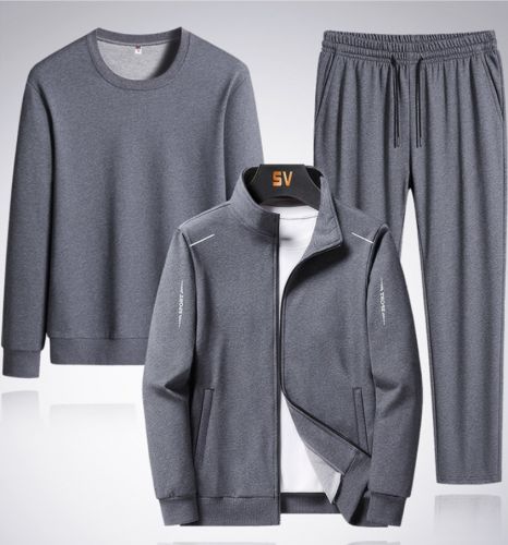 Men's 3 Pieces Tracksuit Jumper Jacket Joggers